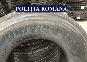 Anvelope contrafăcute. FOTO IPJ Constanța