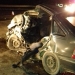 Două persoane au decedat în urma impactului dintre autoturism și autoutilitară. FOTO ISU Ialomița
