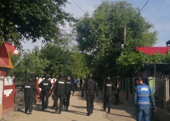 Desfășurare impresionantă de forțe de ordine ale poliției și jandarmeriei. FOTO IPJ Ialomița