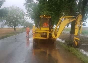 S-a intervenit cu utilaje în urma ploilor. FOTO DRDP Constanța