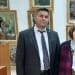 Primarul Valentin Stanciu și Maria Buzatu, directorul Muzeului „Dinu şi Sevasta Vintilă” din Topalu