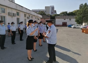 Pompieri avansați în grad, la Constanța; sursa foto - ISU Dobrogea