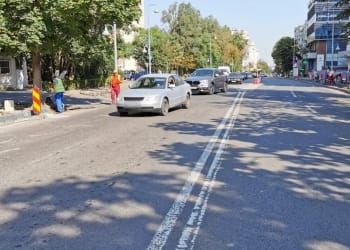 Lucrări pe bulevardul Tomis - Foto: Primăria Constanța