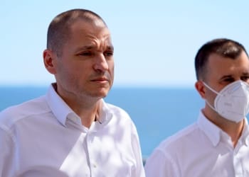 Mircea Dobre și Răzvan Filipescu, candidații Pro România. FOTO Cătălin SCHIPOR
