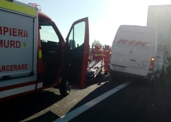 O persoană a rămas încarcerată în urma accidentului. FOTO DRDP Constanța