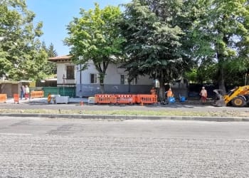 Lucrări pe Bulevardul Mamaia - Foto: Primăria Constanța