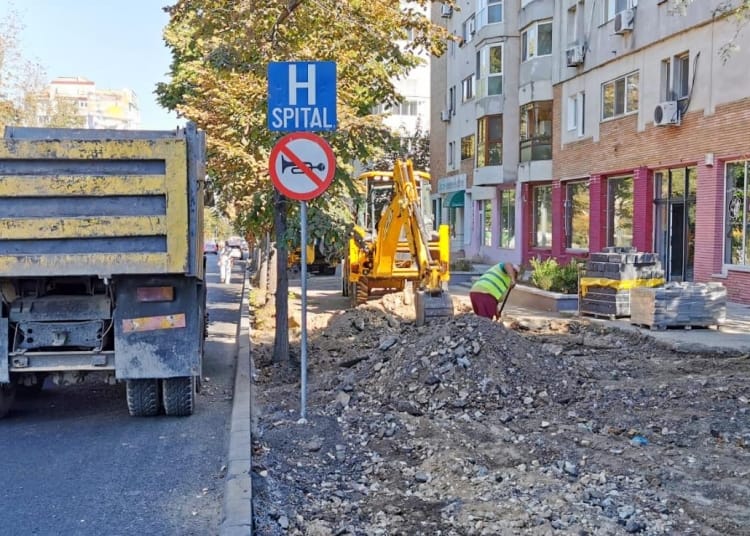 Lucrări de reabilitare a tramei stradale - Foto: Primăria Constanța