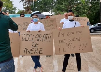 Protest la Mangalia. FOTO Alexandra CUCU