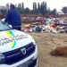 Polițiștii locali au sancționat firma care a aruncat deșeurile. FOTO Primăria Constanța