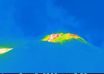 Activitatea vulcanului Etna este monitorizată cu camere cu termoviziune. FOTO INGV