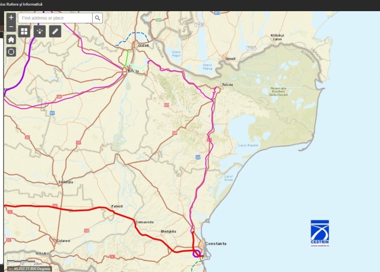 Ruta drumului expres Constanța - Tulcea