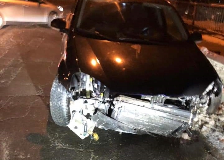 Mașina implicată în accident