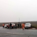Două mașini s-au ciocnit în sensul giratoriu de la ieșirea din Lazu. FOTO Focus Press