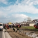 Victima însărcinată a fost preluată de elicopterul SMURD. FOTO ISU Ialomița