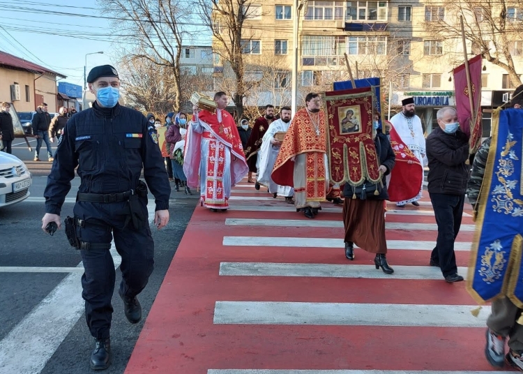 Jandarmii au asigurat măsurile de ordine. FOTO IJJ Constanța