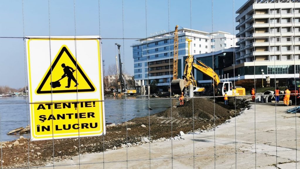 FOTO Stadiul lucrărilor la faleza și portul Tulcea