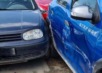 Mașina implicată în accident. FOTO Facebook