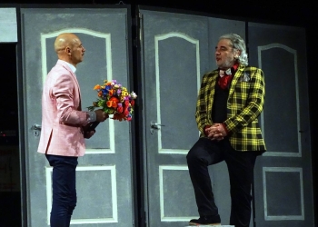 Remus Archip și Bogdan Caragea, în Testosteron. Foto: Teatrul de Stat Constanța