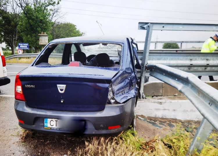 Accident rutier la Sibioara. FOTO SAJ Constanța