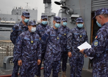 Elevii militari în practică. FOTO SMM Constanța