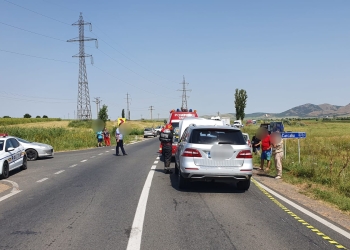 Două persoane au fost rănite în urma accidentului. FOTO IPJ Tulcea