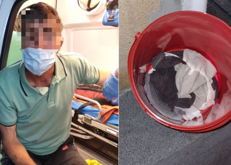 Sinucigașul a fost predat unui echipaj medical. FOTO IJJ Tulcea