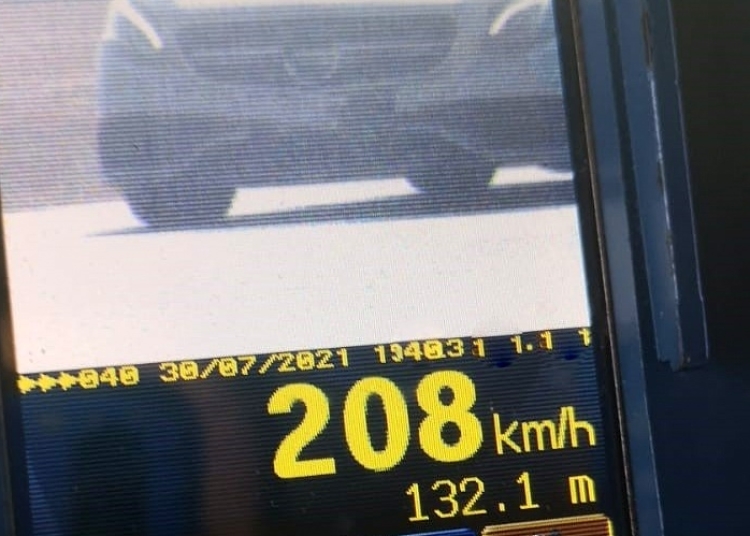 Viteza înrgistrată de aparatul radar. FOTO Poliția Română