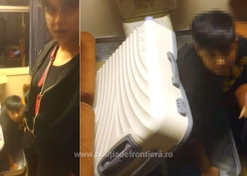 Adolescentul afgan a fost găsit ascuns în geamantan. FOTO Poliția de Frontieră
