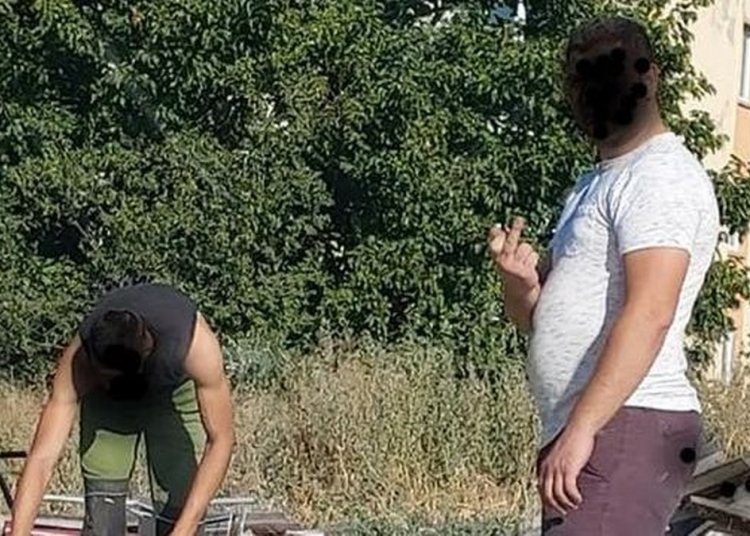 Reacția tulceanului atunci când i s-a atras atenția. FOTO: Dragoș Simion