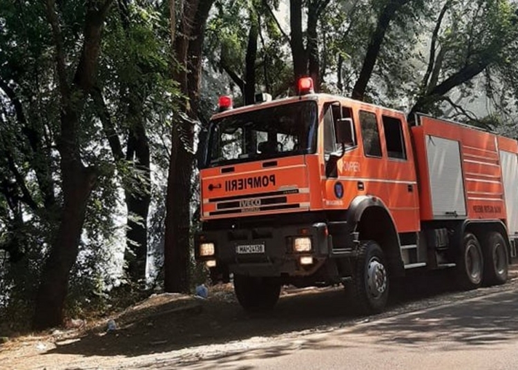 Pompierii au intervenit pentru stingerea incendiului. FOTO Amator