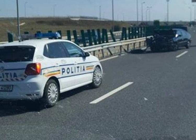 Masina intrata in parapt pe A4