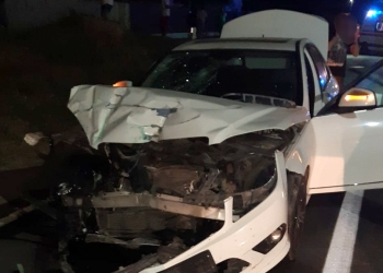 Mașina implicată în accidentul cu căruța. FOTO IPJ Tulcea