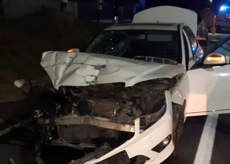 Mașina implicată în accidentul cu căruța. FOTO IPJ Tulcea