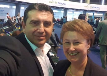 Antoaneta Prodan, alături de preşedintele PMP Constanţa, Claudiu Palaz