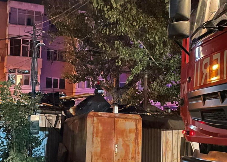 Pompierii au reușit să limiteze și să stingă incendiul. FOTO ISU Dela Tulcea