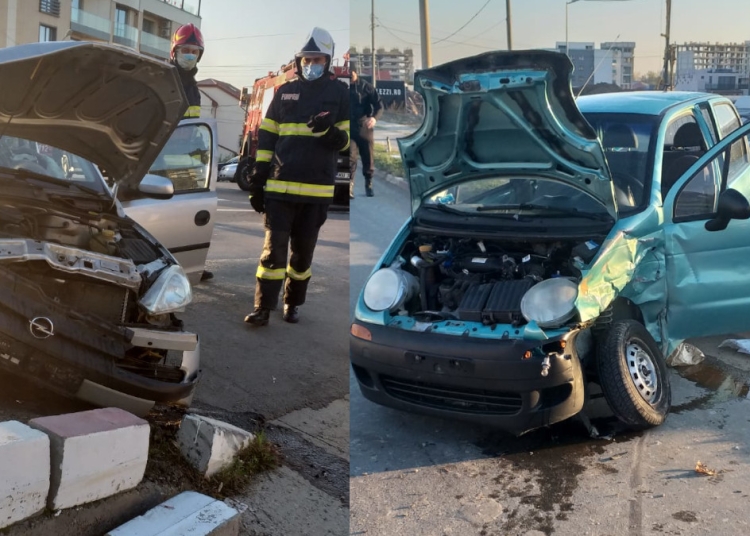 Mașinile implicate în accident. FOTO ISU Dobrogea