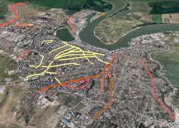 Harta străzilor cuprinse în proiectul de reabilitare. FOTO Primăria Tulcea