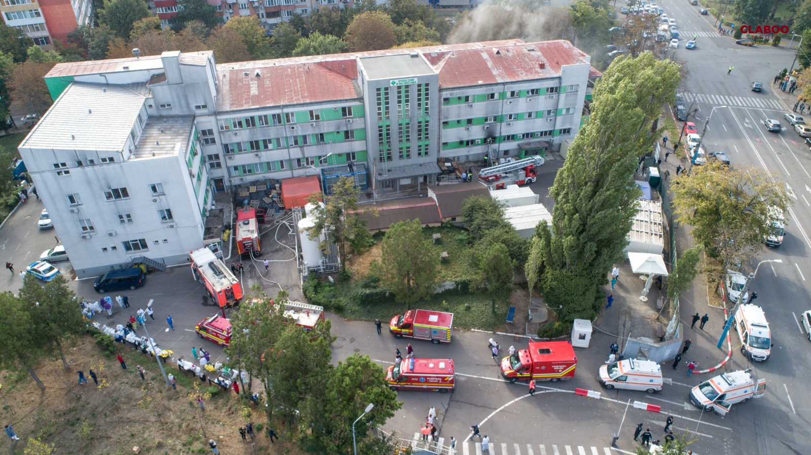 Incendiu Spital Boli Infecțioase. FOTO Claboo Media