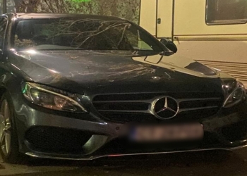 Mașina furată recuperată de polițiștii de frontieră. FOTO Poliția de Frontieră