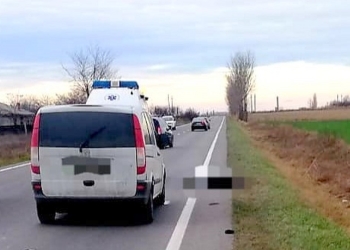 Pietonul a fost accidentat mortal. FOTO IPJ Ialomița