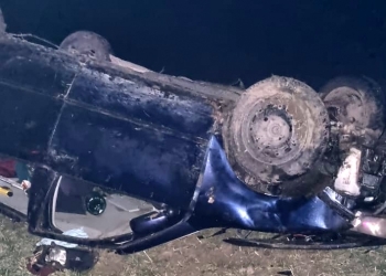 Accident rutier mortal în urma răsturnării mașinii. FOTO IPJ Tulcea