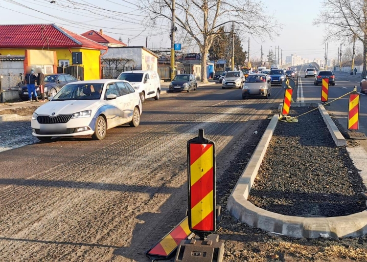 Lucrări pe strada Cumpenei. FOTO Primăria Constanța