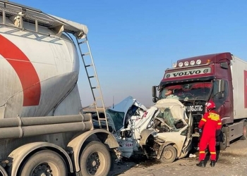 Accident mortal pe Autostrada A1. FOTO IGSU