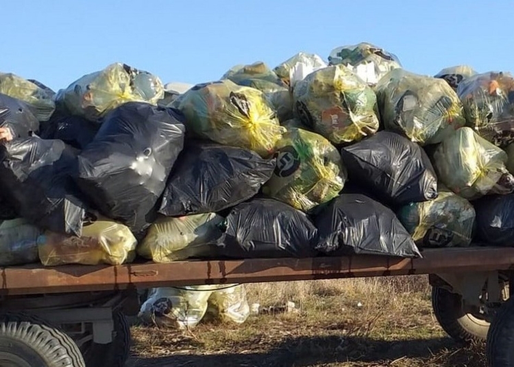 Două zeci de metri cubi de deșeuri strânse. FOTO ABADL