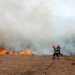 Incendiul violent de vegetație uscată. FOTO ISU Delta Tulcea (foto cu rol ilustrativ)