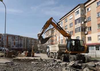 Lucrări în cadrul proiectelor Primăriei Tulcea. FOTO Primăria  Tulcea