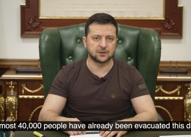 Președintele Ucrainei,  Volodimir  Zelenski