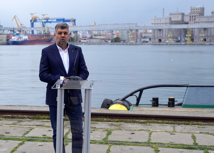 Marcel Ciolacu în Portul Constanța. FOTO Cătălin SCHIPOR