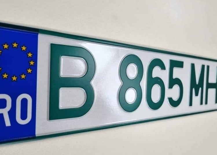 Număr de înmatriculare verde. FOTO Ministerul Mediului