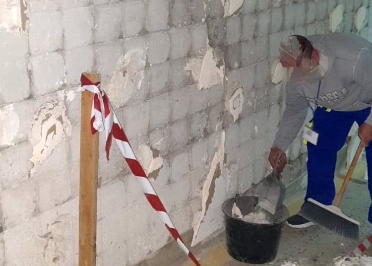 Lucrări de reparații în UPU a SCJU Constanța. FOTO SCJU Constanța